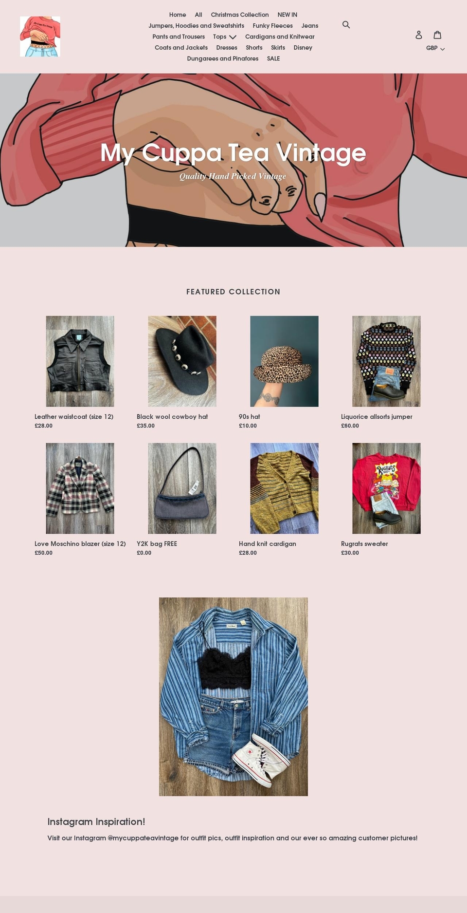 mycuppateavintage.com shopify website screenshot