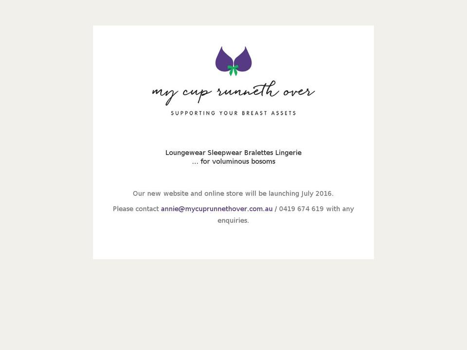 mycuprunnethover.com.au shopify website screenshot