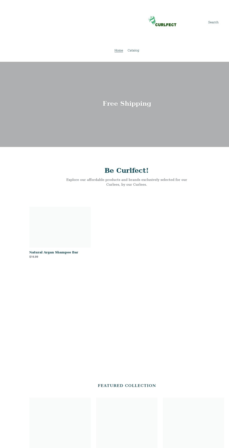 mycurlfect.com shopify website screenshot