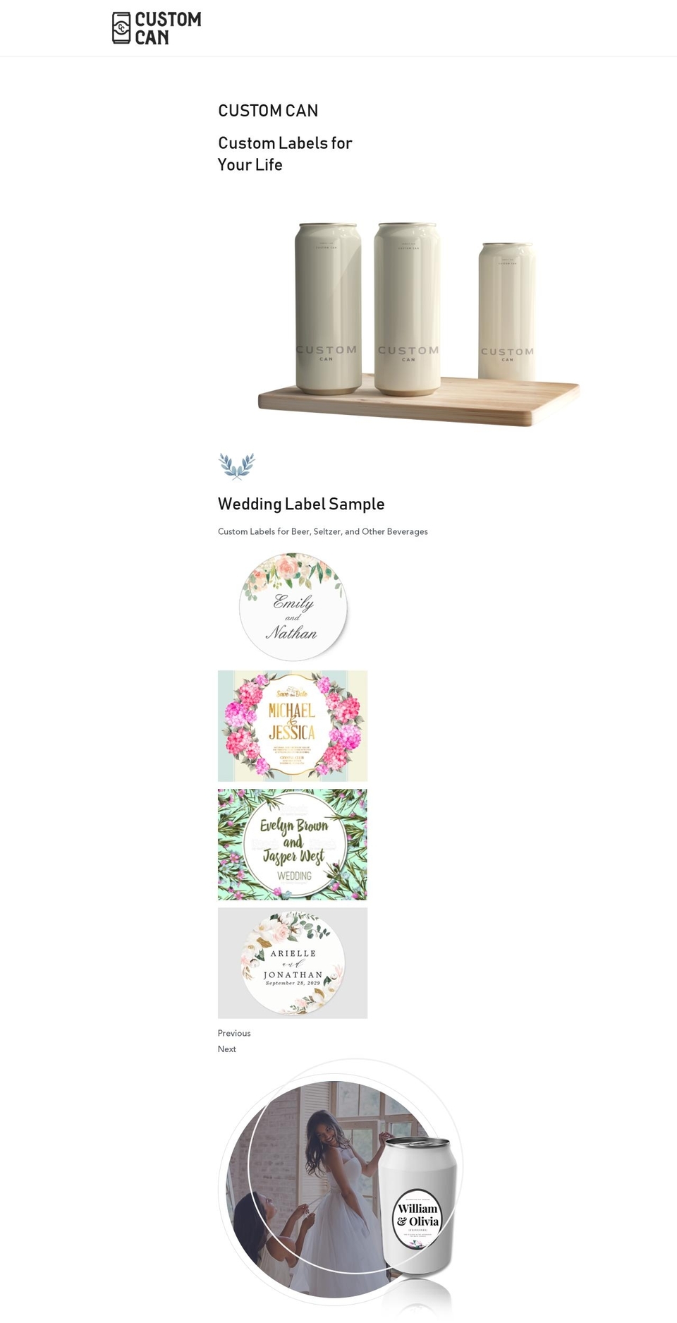 mycustomcan.com — Shopify storefront screenshot
