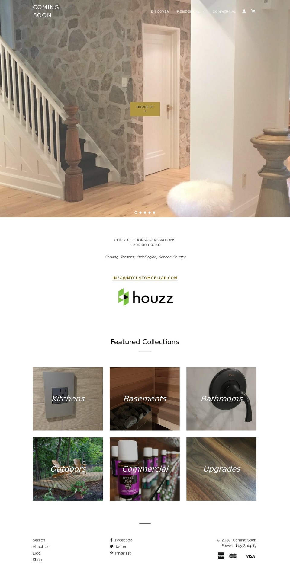 mycustomcellar.com — Shopify storefront screenshot