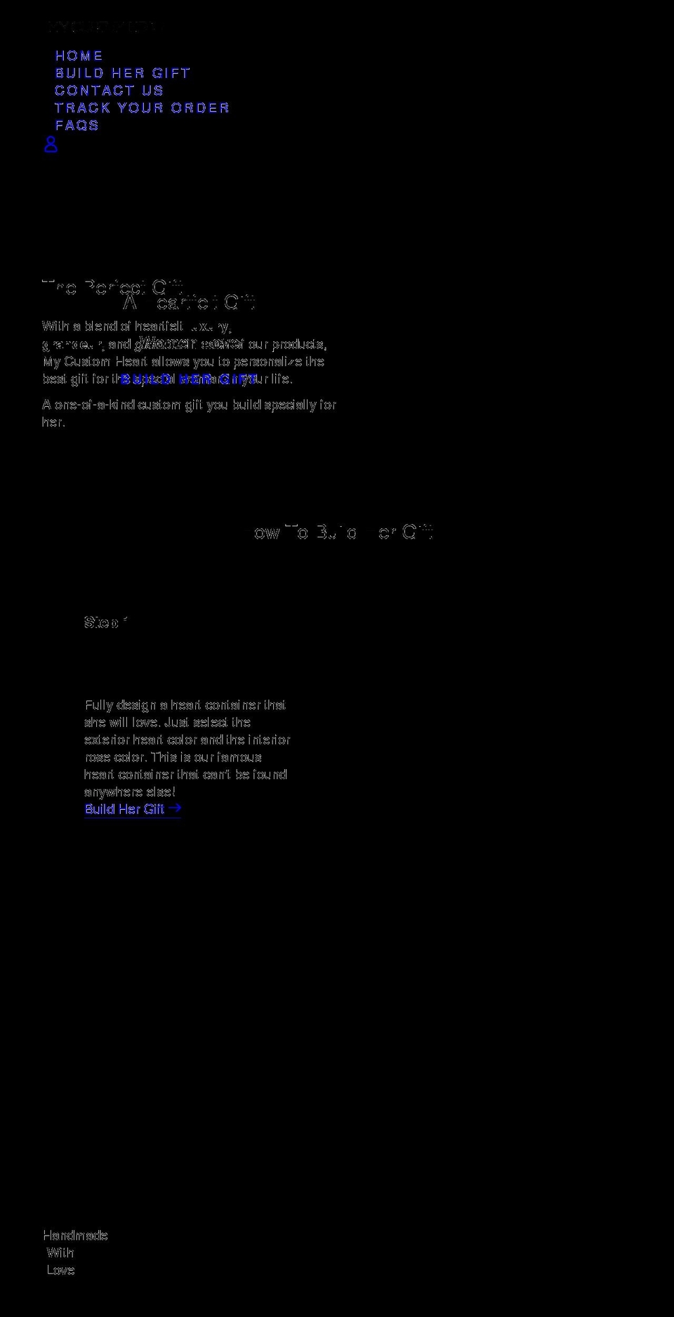 mycustomheart.com shopify website screenshot