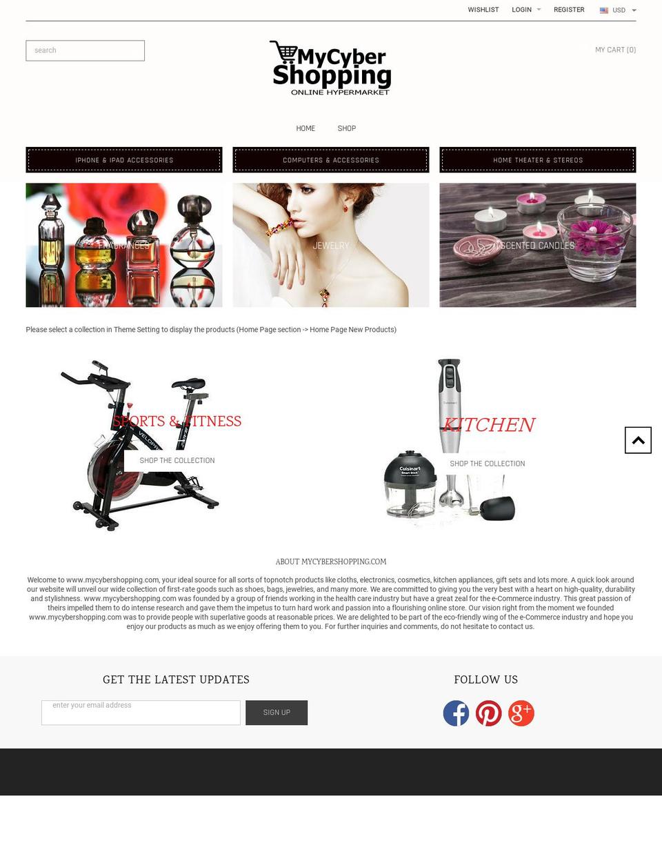 gentleman-theme-package Shopify theme site example mycybershopping.com