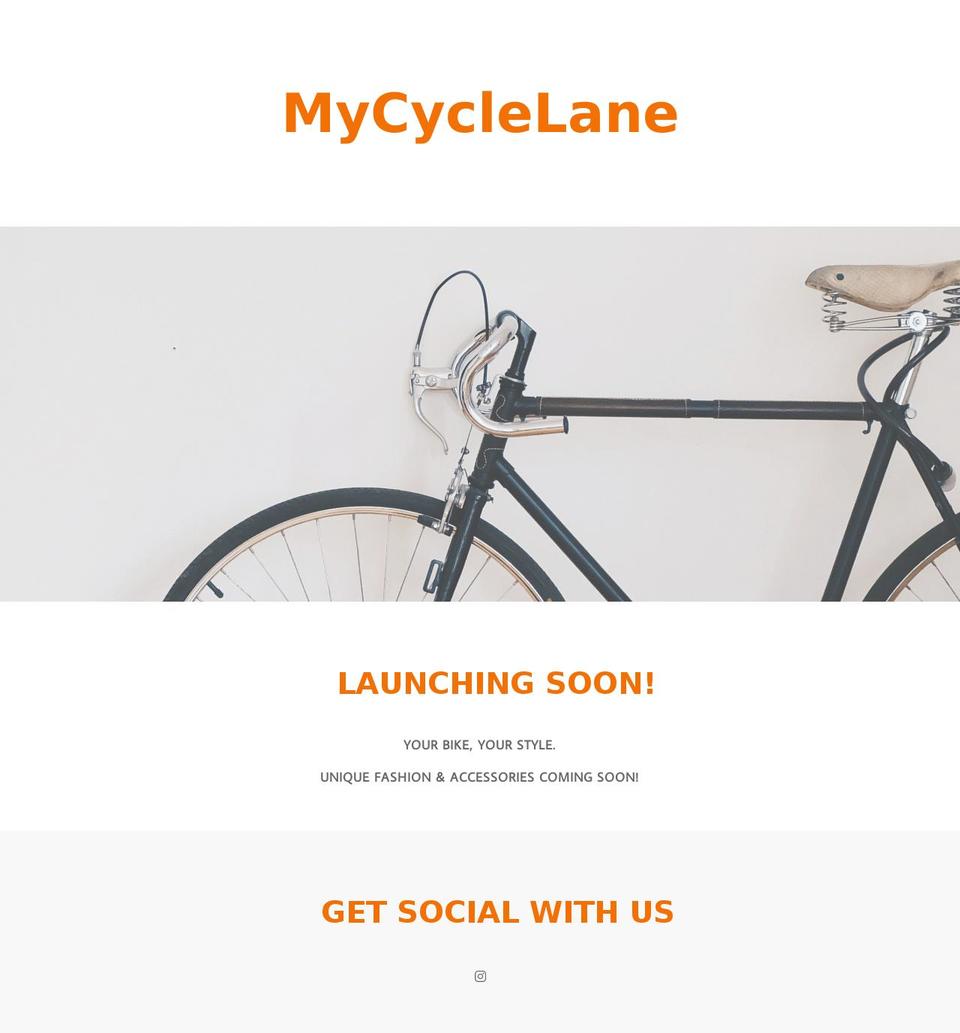 mycyclelane.com — Shopify storefront screenshot