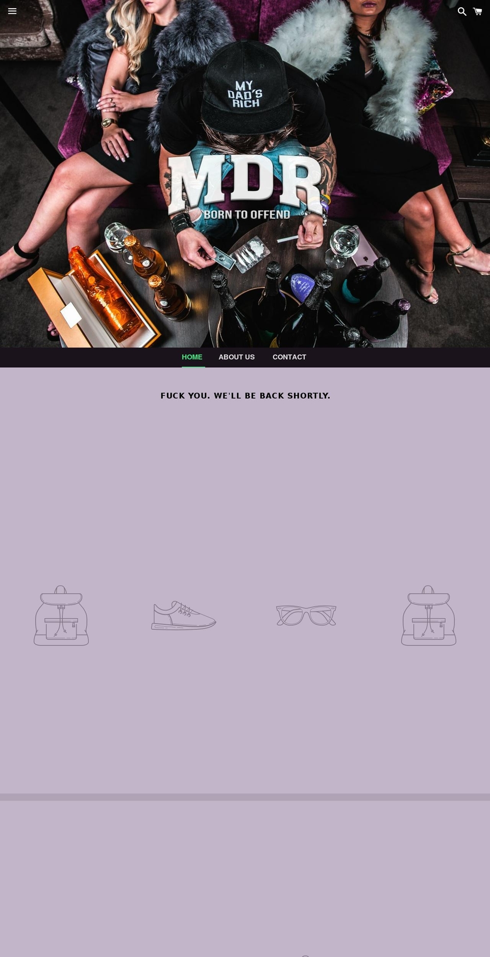 mydadsrich.com — Shopify storefront screenshot