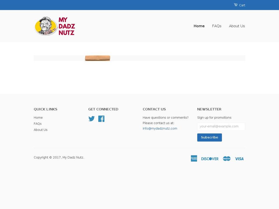 mydadznutz.com shopify website screenshot
