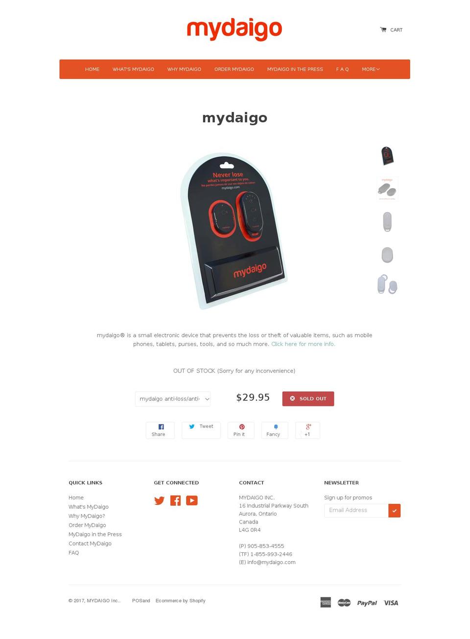 mydaigo.com shopify website screenshot