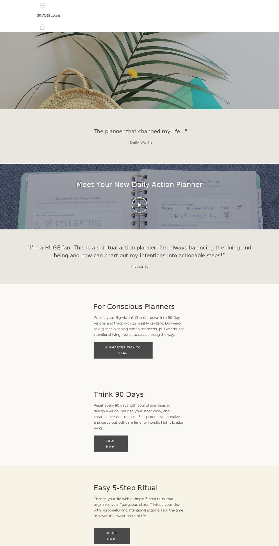 mydailyactionplanner.com — Shopify storefront screenshot