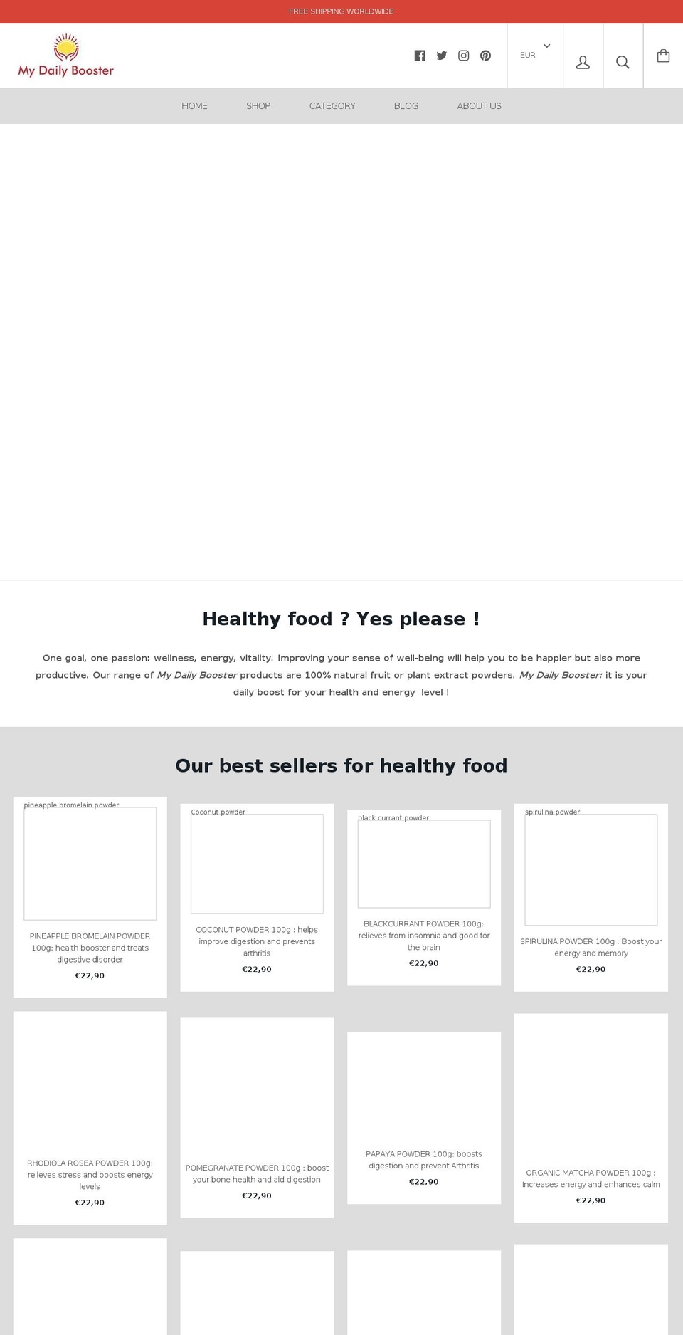 mydailybooster.com — Shopify storefront screenshot