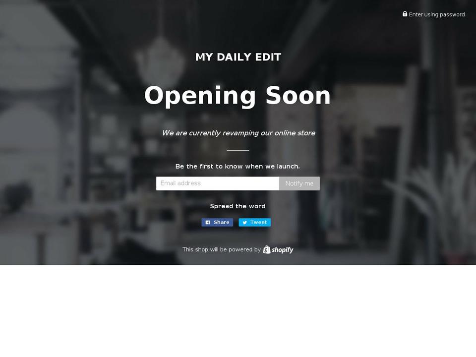 mydailyedit.com — Shopify storefront screenshot