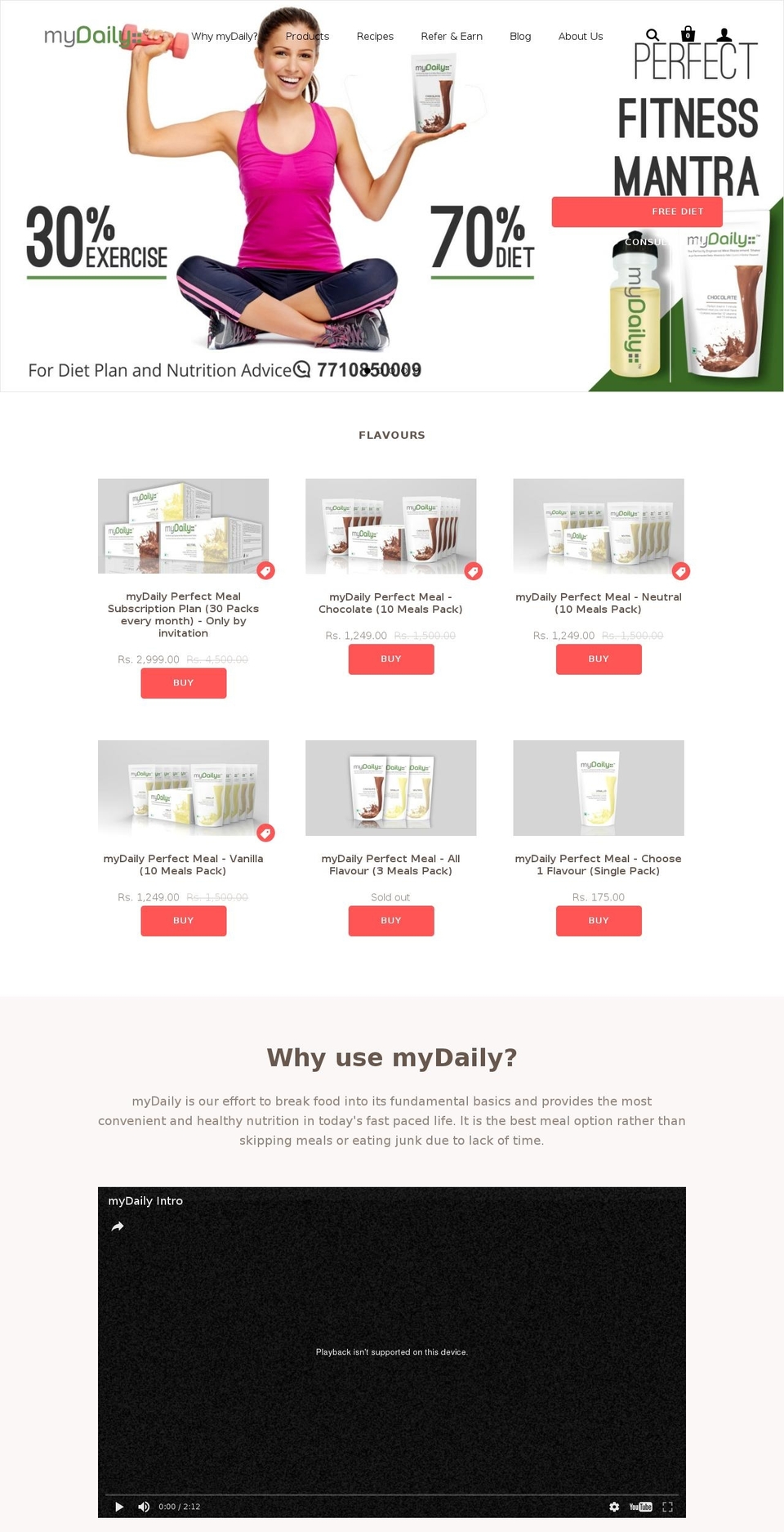 mydailymeal.com shopify website screenshot