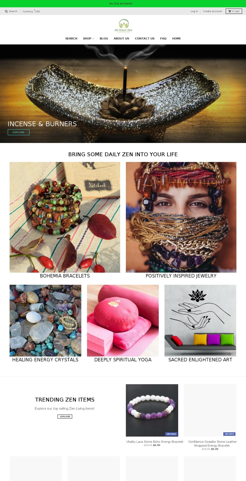 mydailyzen.com shopify website screenshot