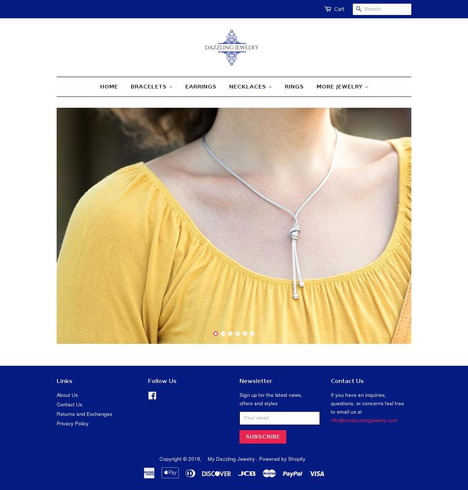 mydazzlingjewelry.com — Shopify storefront screenshot
