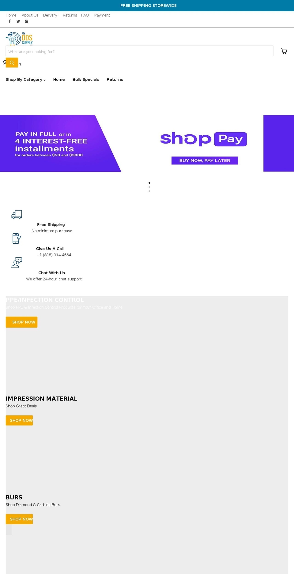 myddssupply.com shopify website screenshot