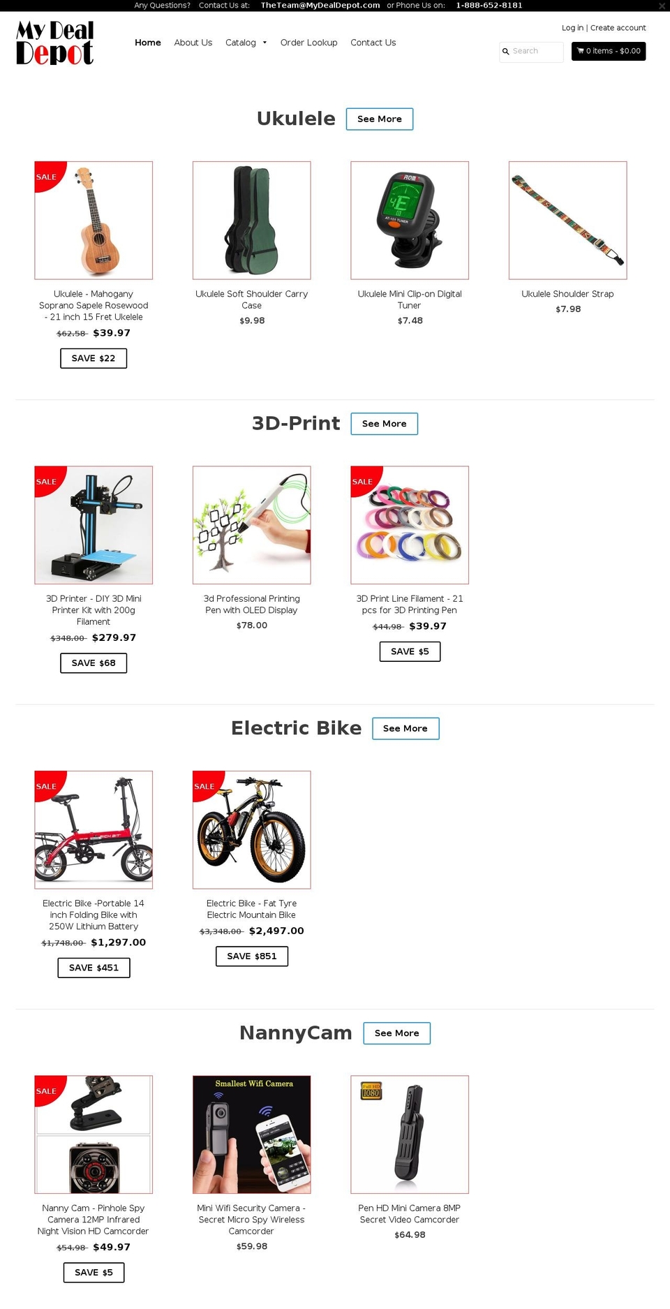mydealdepot.com shopify website screenshot