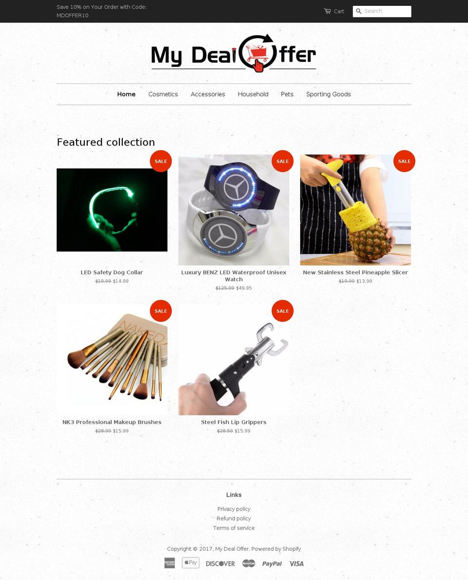 mydealoffer.com shopify website screenshot