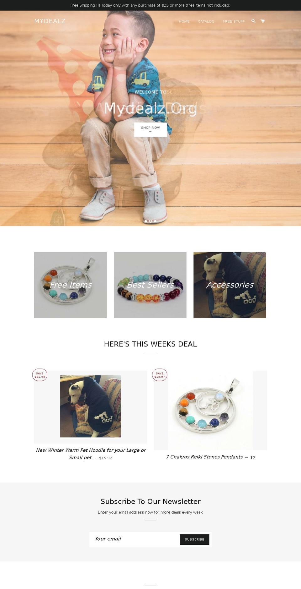 mydealz.org shopify website screenshot
