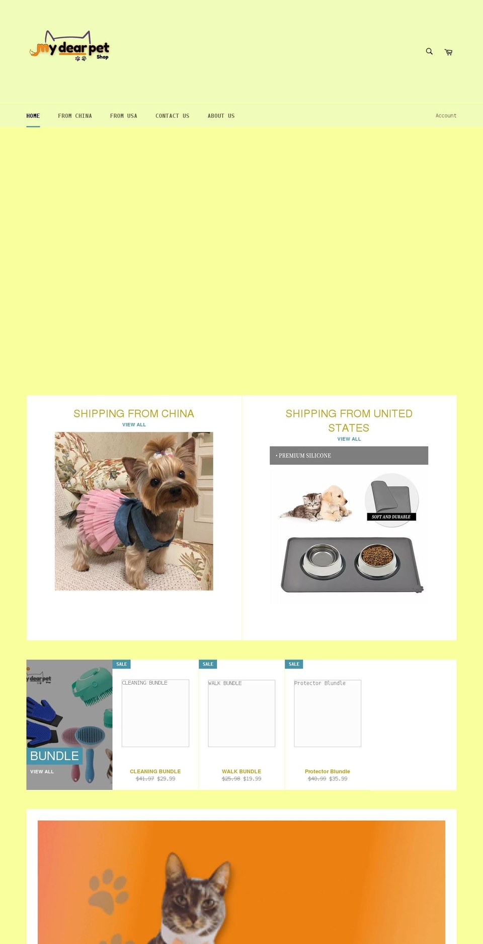 mydearpetshop.com shopify website screenshot