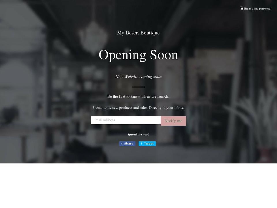 mydesertboutique.com shopify website screenshot