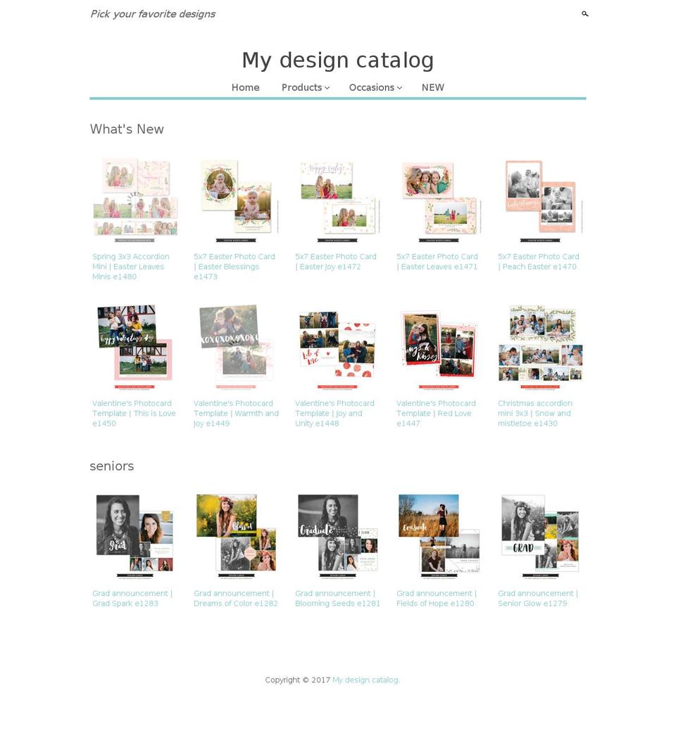 mydesigncatalog.com shopify website screenshot