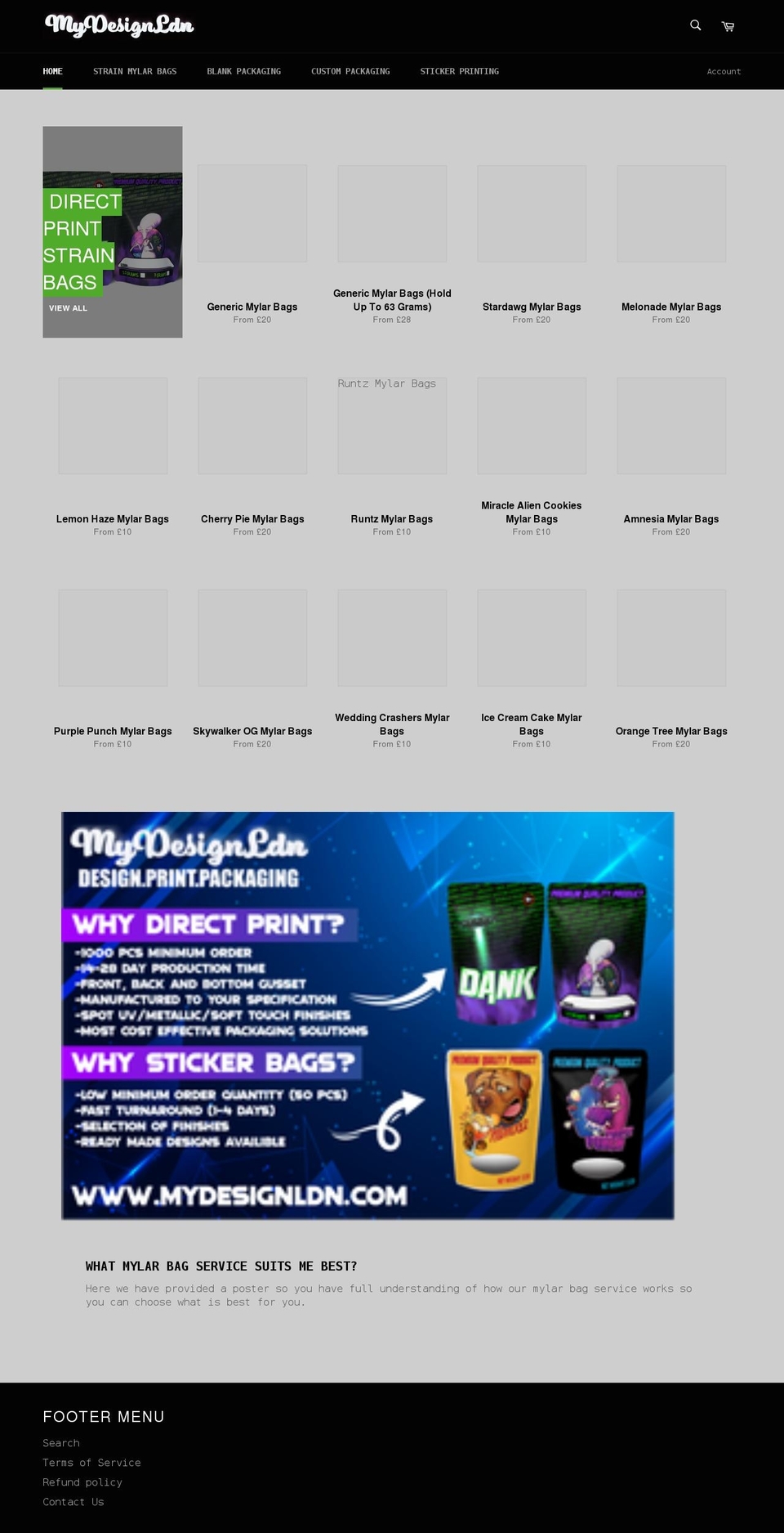 mydesignldn.com shopify website screenshot