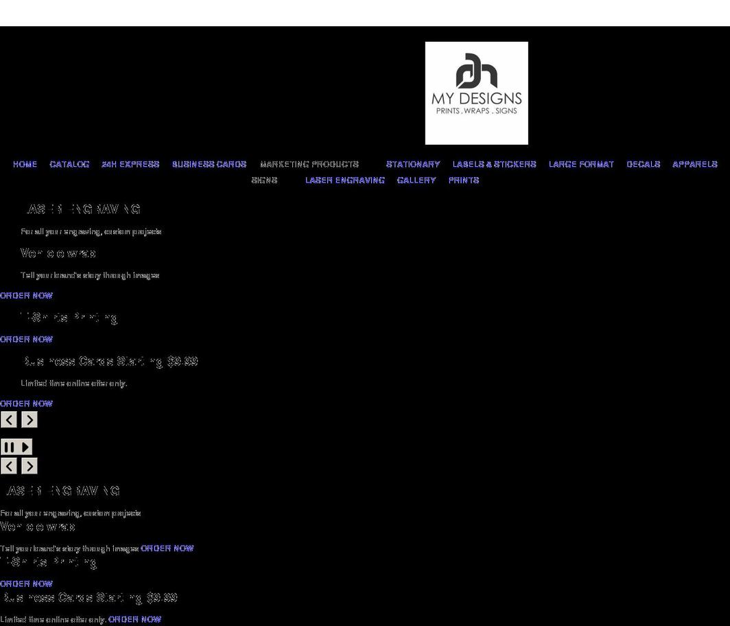 mydesignsnet.ca shopify website screenshot