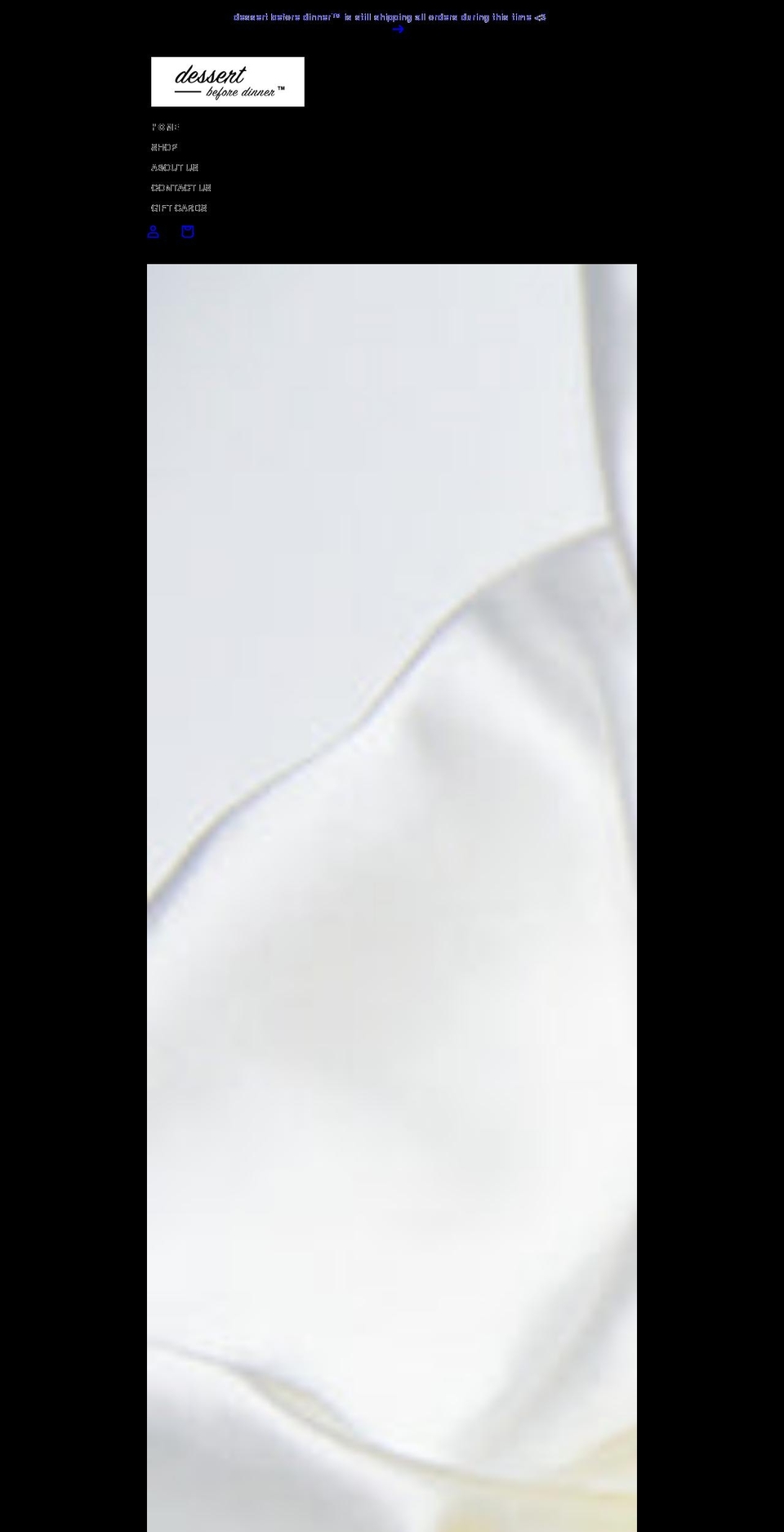 mydessertbeforedinner.com shopify website screenshot