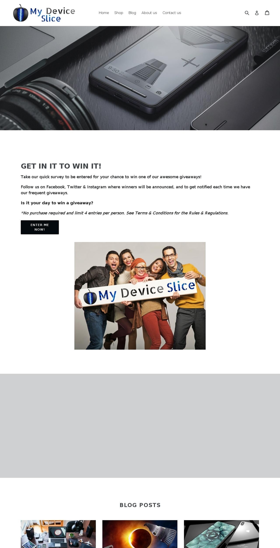 mydeviceslice.com shopify website screenshot