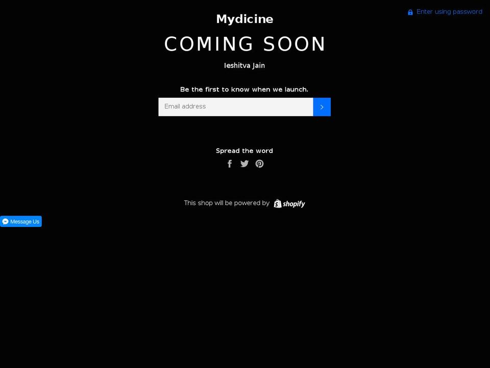 mydicine.com shopify website screenshot
