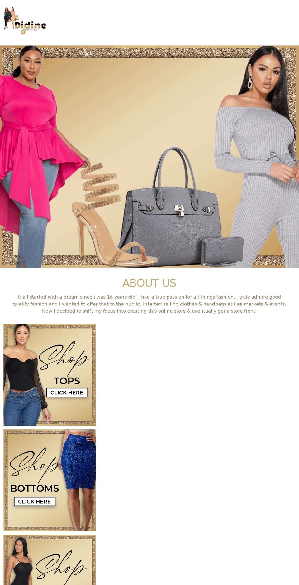 mydidinefashion.com shopify website screenshot