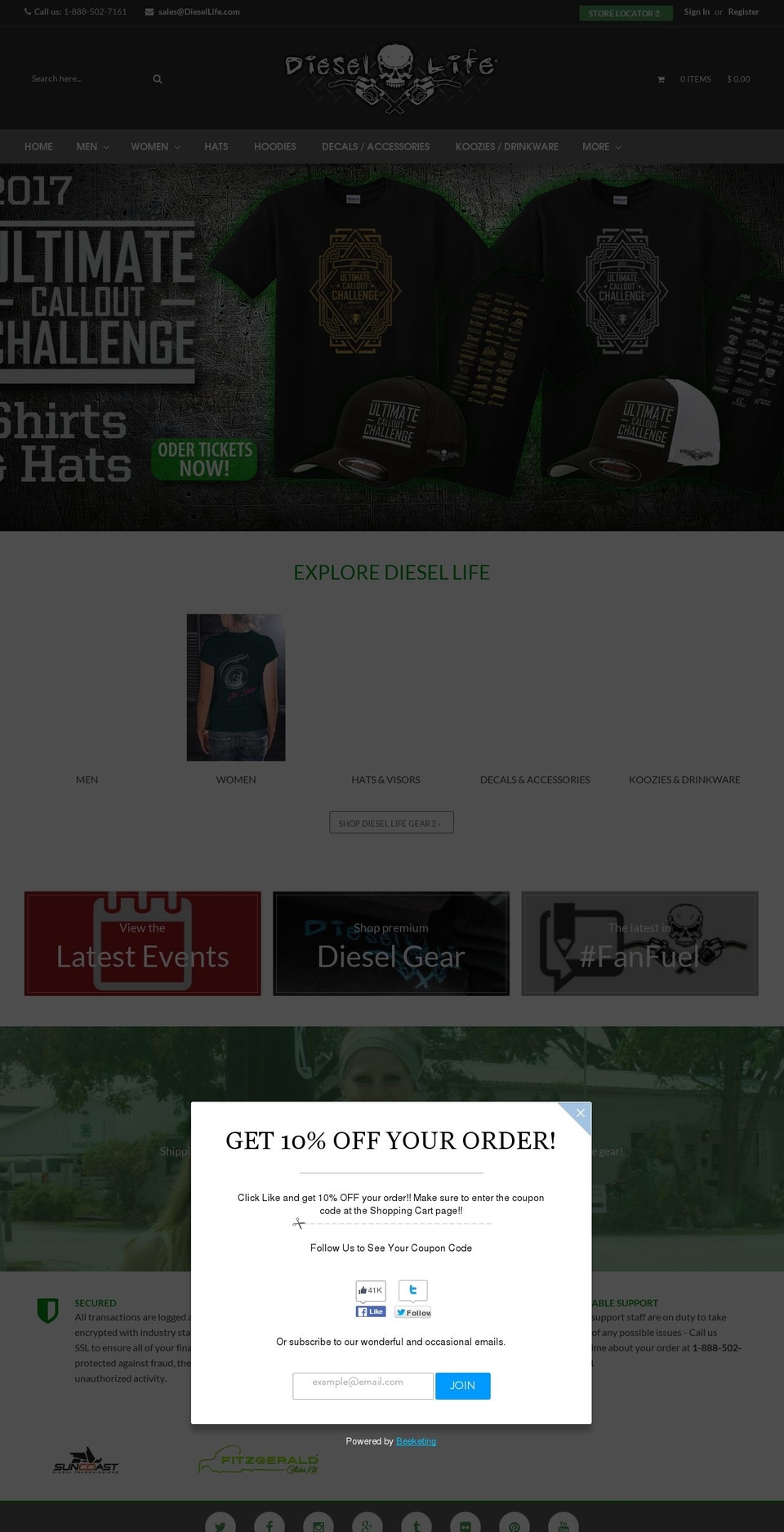 mydiesellife.com shopify website screenshot