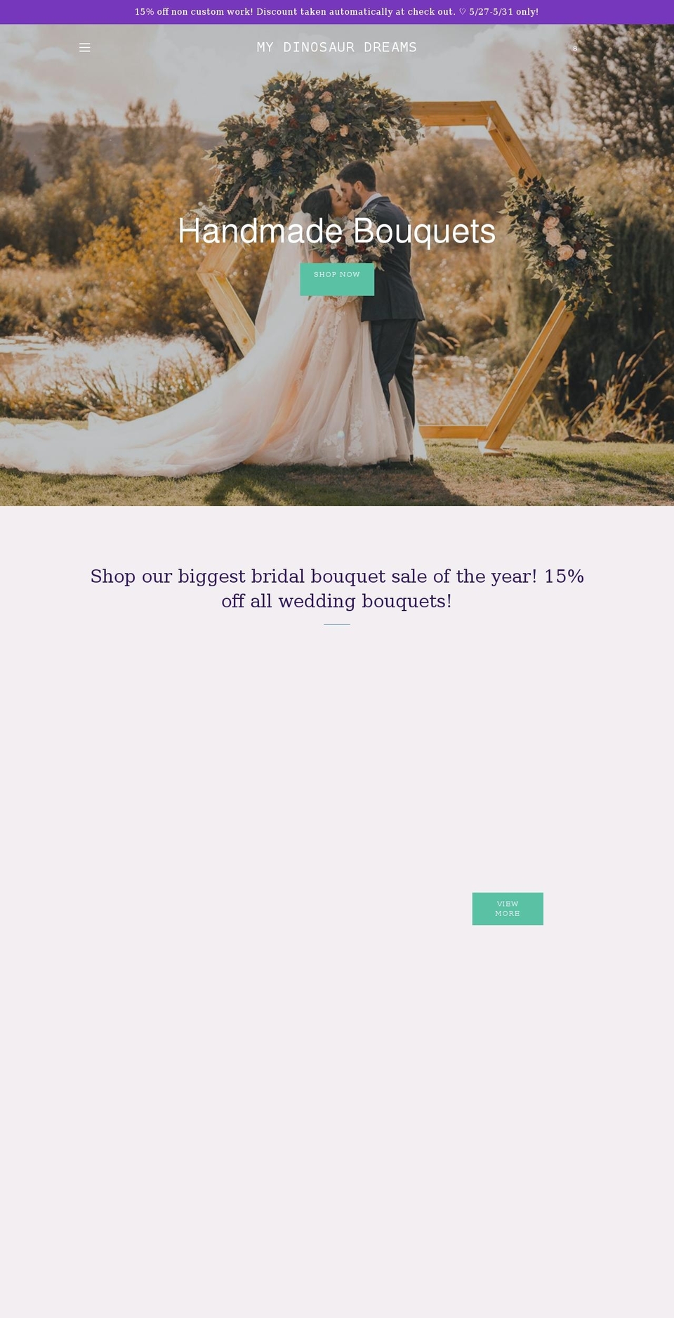 mydinosaurdreams.com — Shopify storefront screenshot