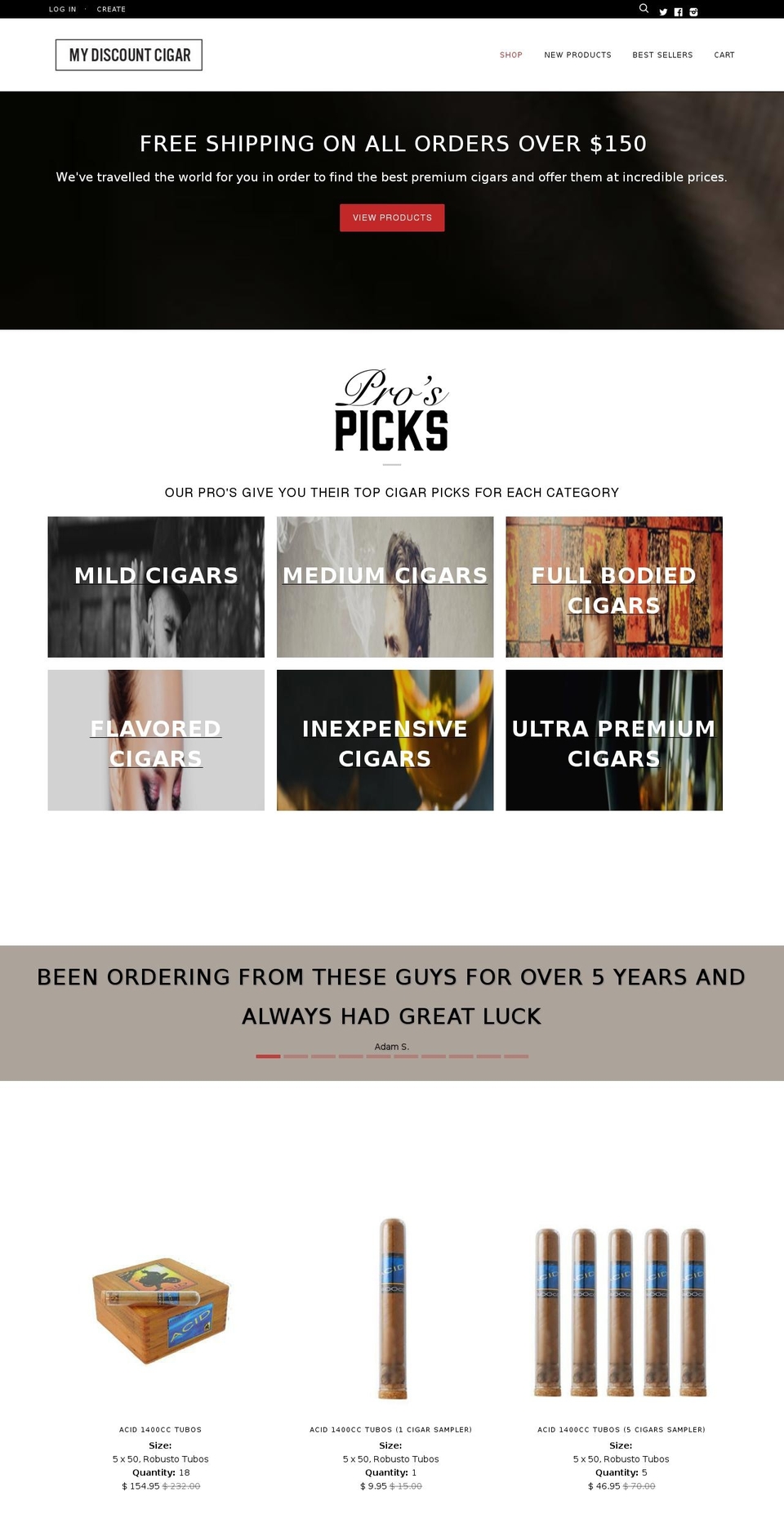 mydiscountcigar.com shopify website screenshot