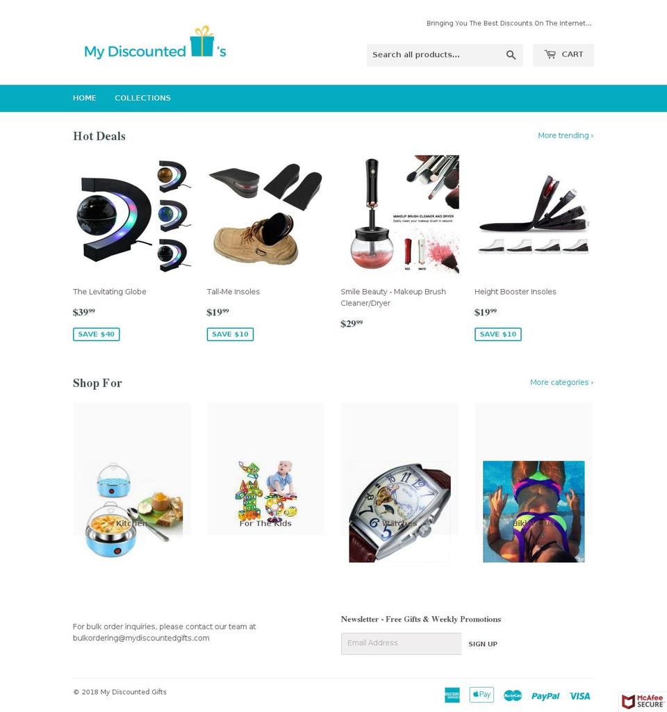 mydiscountedgifts.com — Shopify storefront screenshot