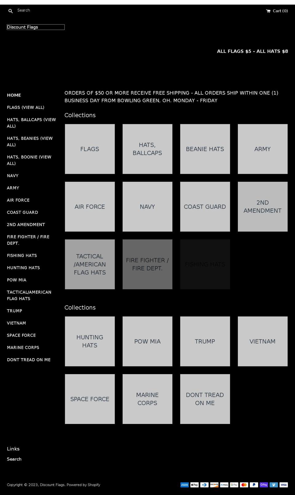 mydiscountflags.com shopify website screenshot