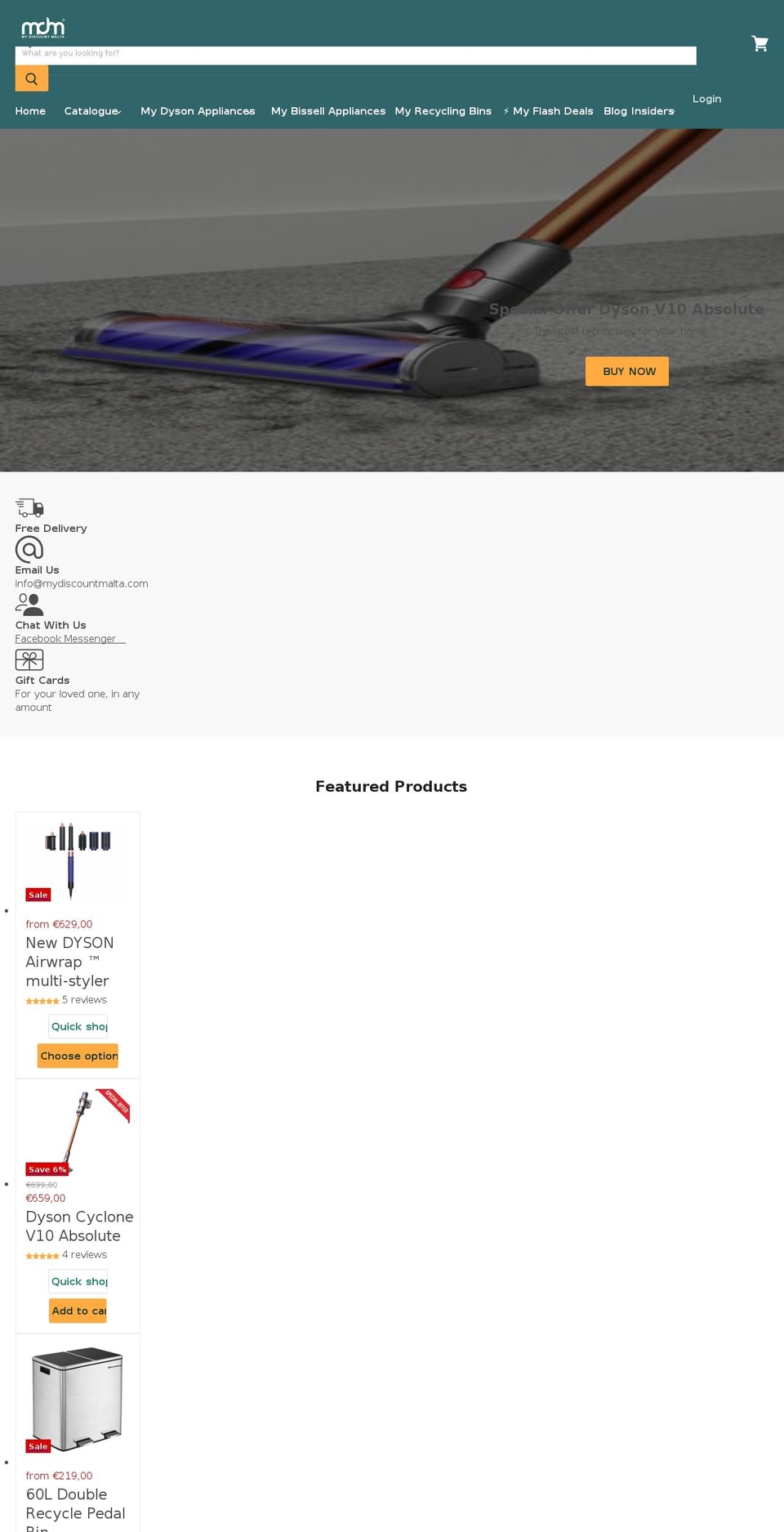 mydiscountmalta.com — Shopify storefront screenshot