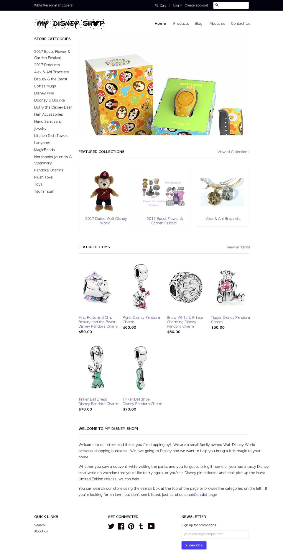 mydisneyshop.com shopify website screenshot