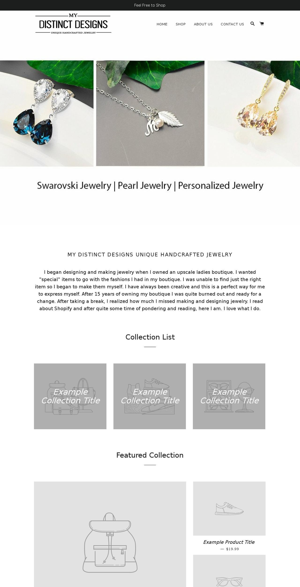 mydistinctdesigns.com shopify website screenshot