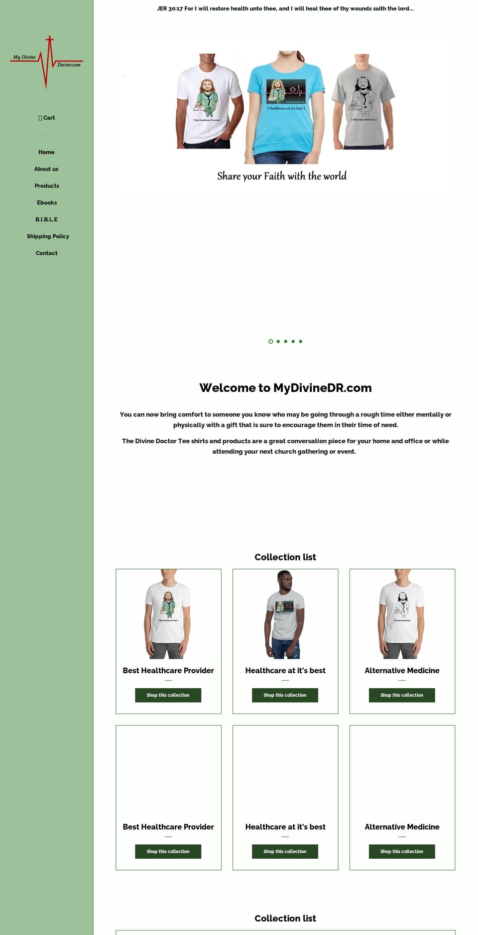 mydivinedr.com — Shopify storefront screenshot