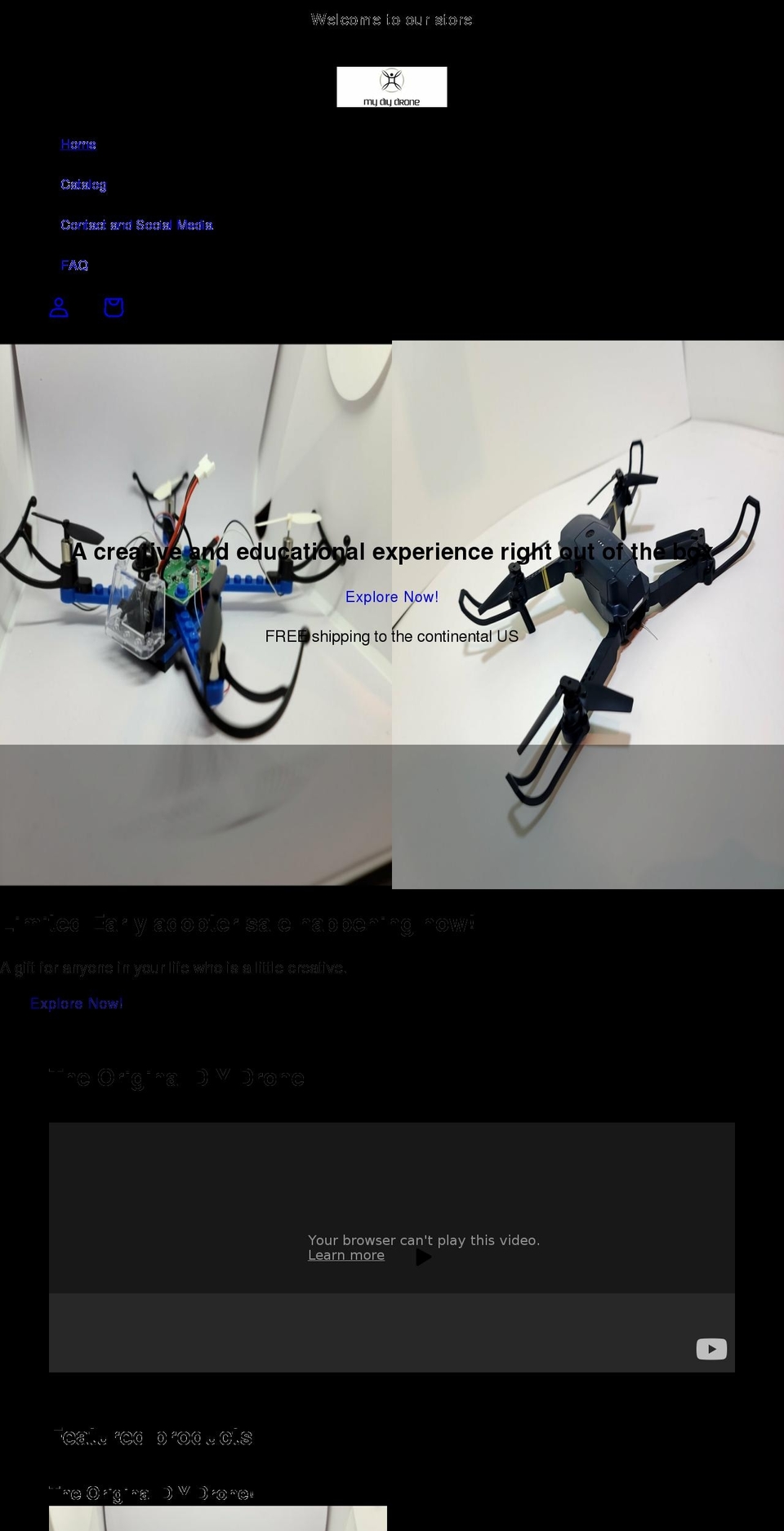 mydiydrone.com shopify website screenshot
