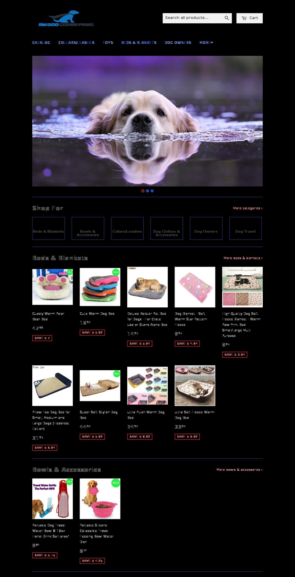 mydogcomesfirst.com — Shopify storefront screenshot