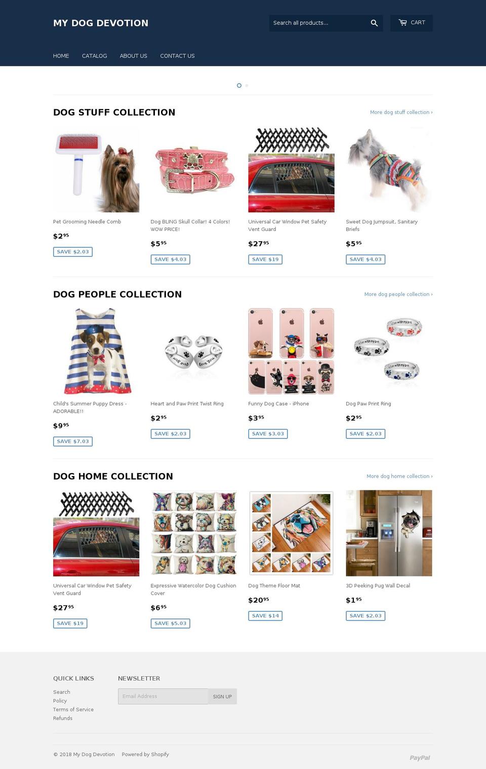 mydogdevotion.com — Shopify storefront screenshot