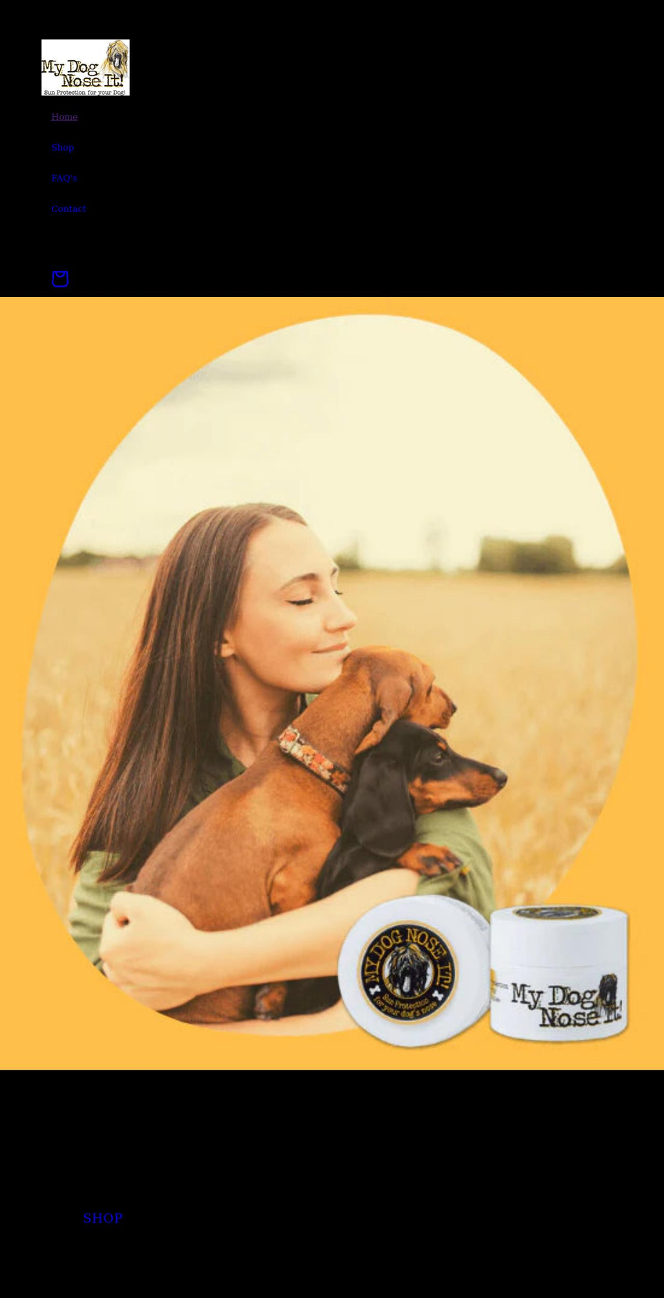 mydognoseit.com shopify website screenshot