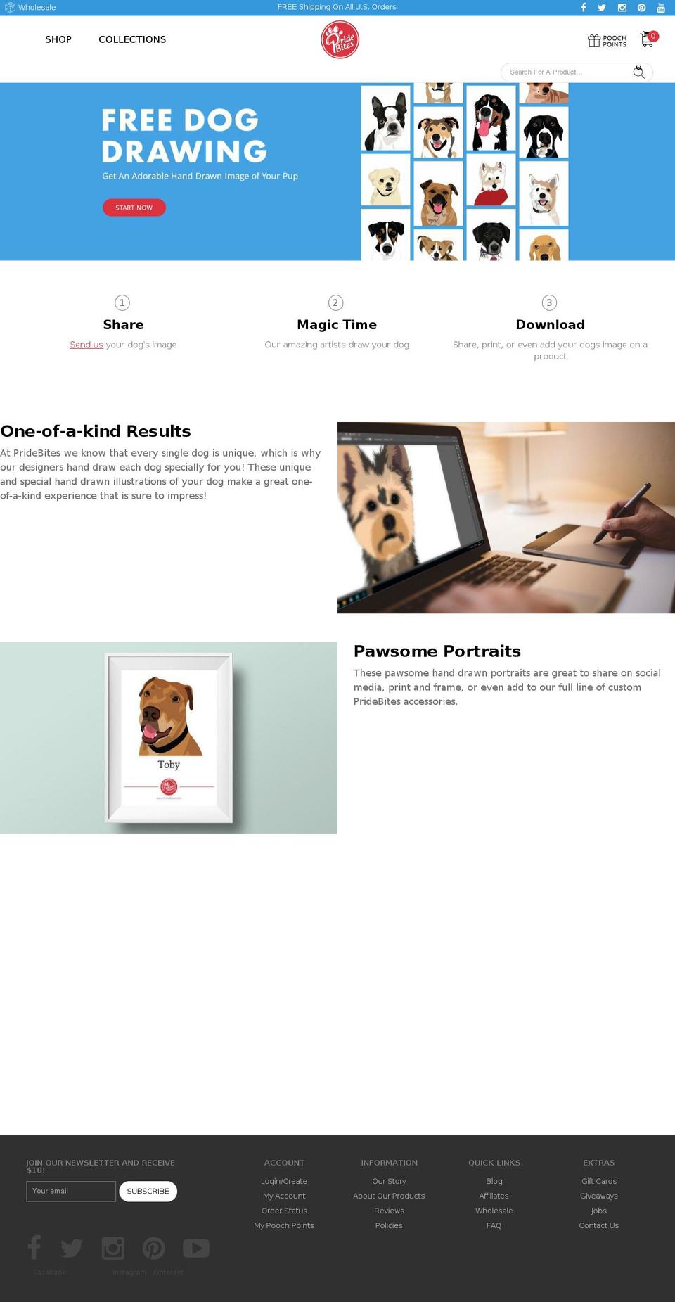 PB - SEP16 Shopify theme site example mydogportrait.com