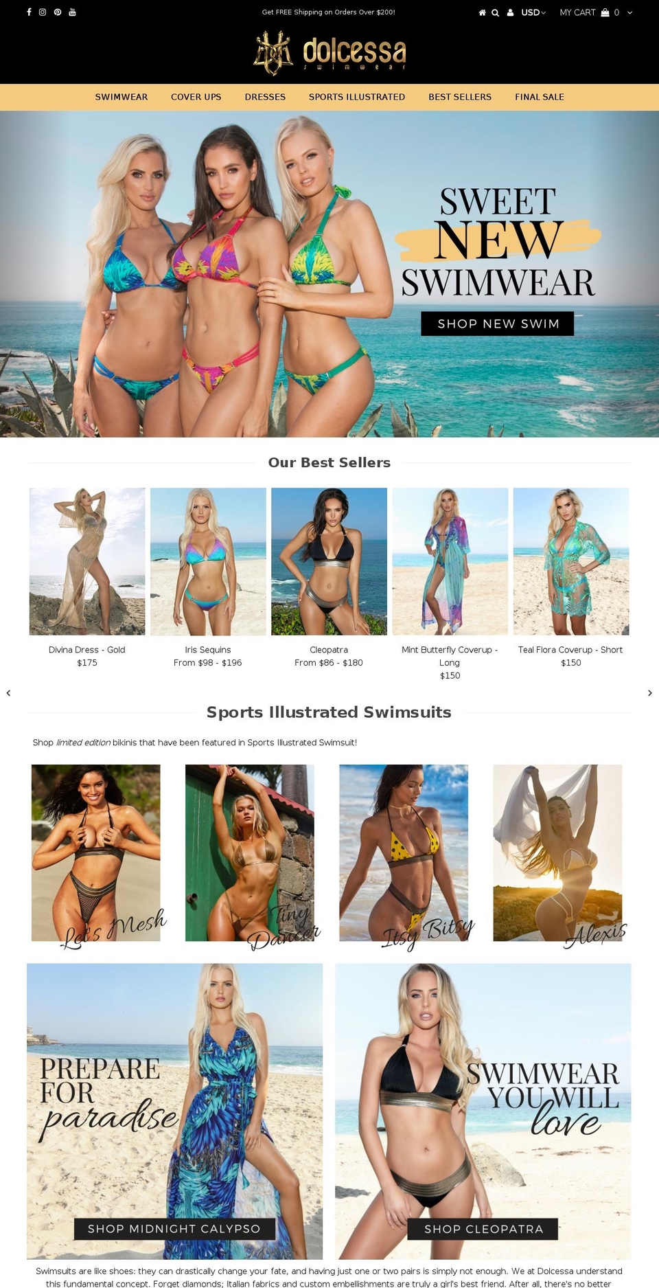 mydolcessa.com — Shopify storefront screenshot