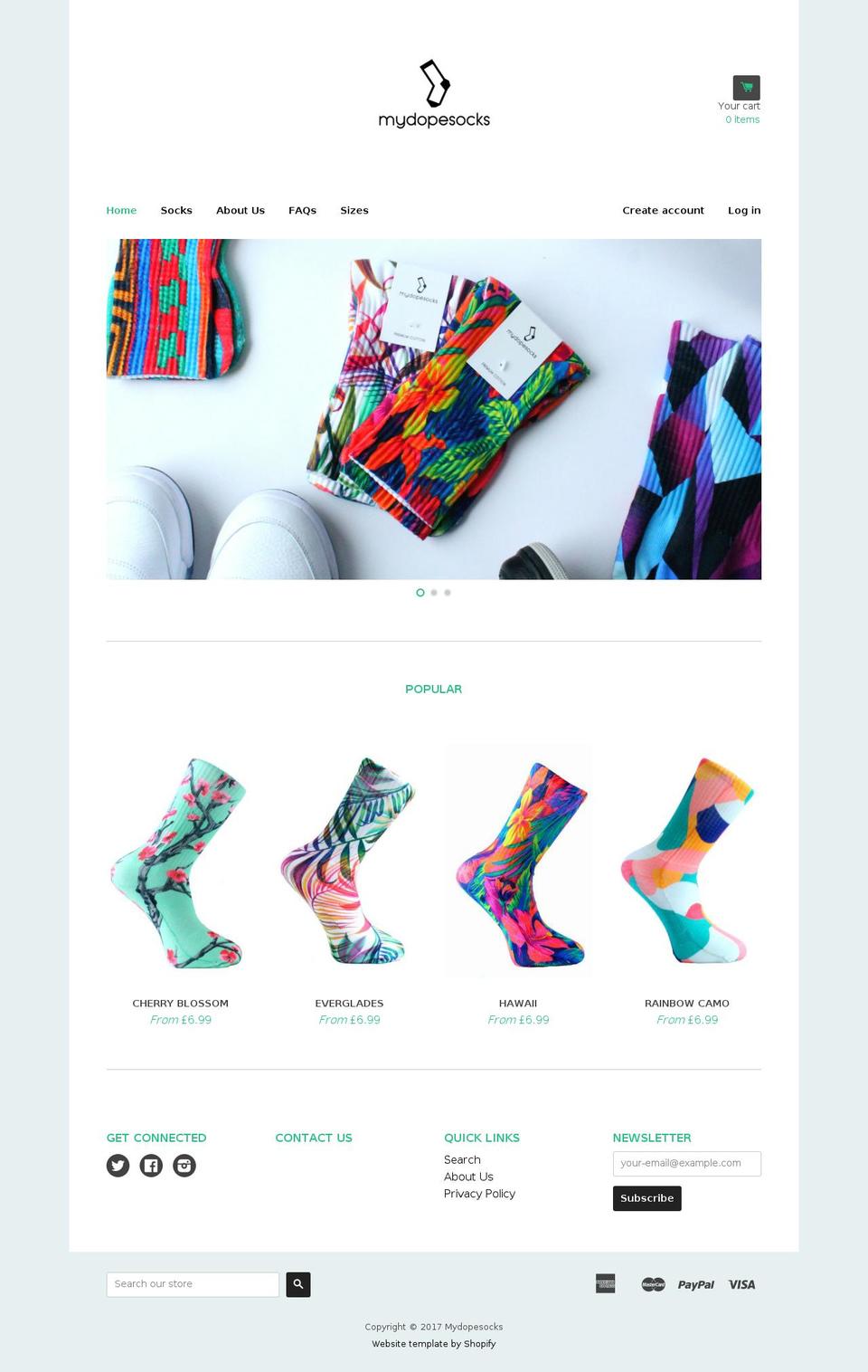 mydopesocks.com shopify website screenshot