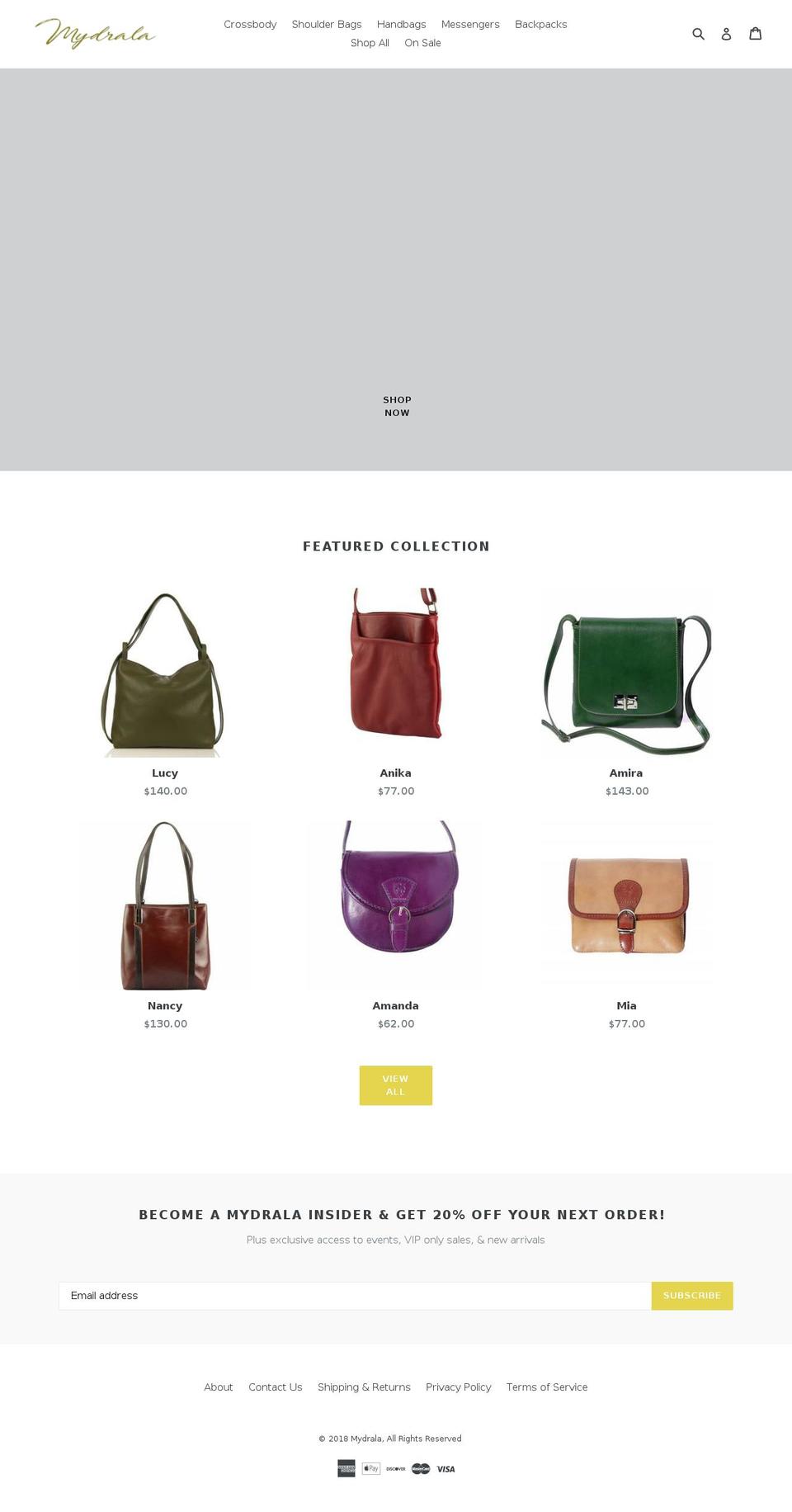 mydrala.com shopify website screenshot