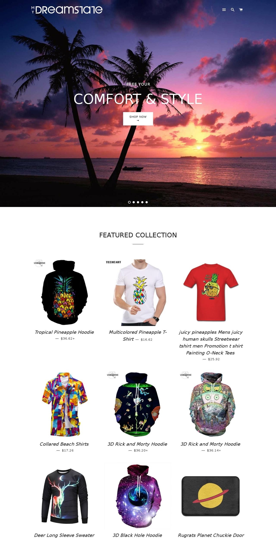 mydreamstate.com — Shopify storefront screenshot