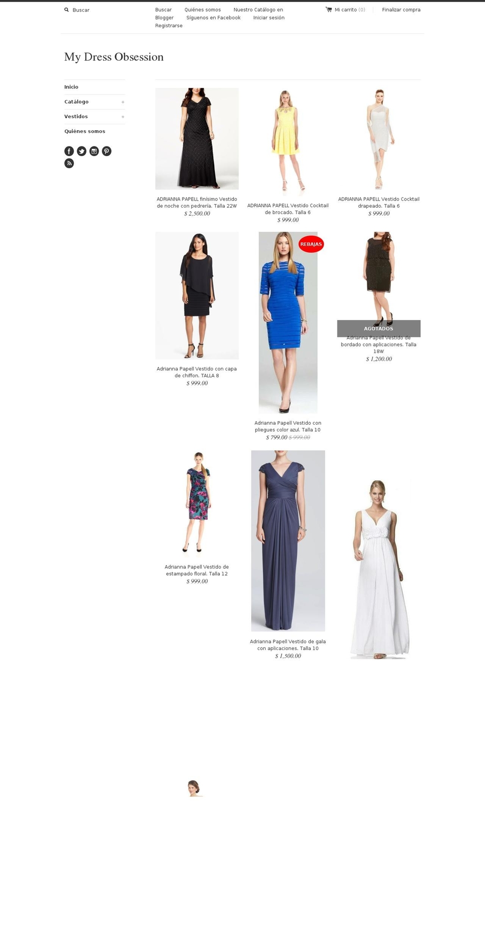 mydressobsession.com shopify website screenshot