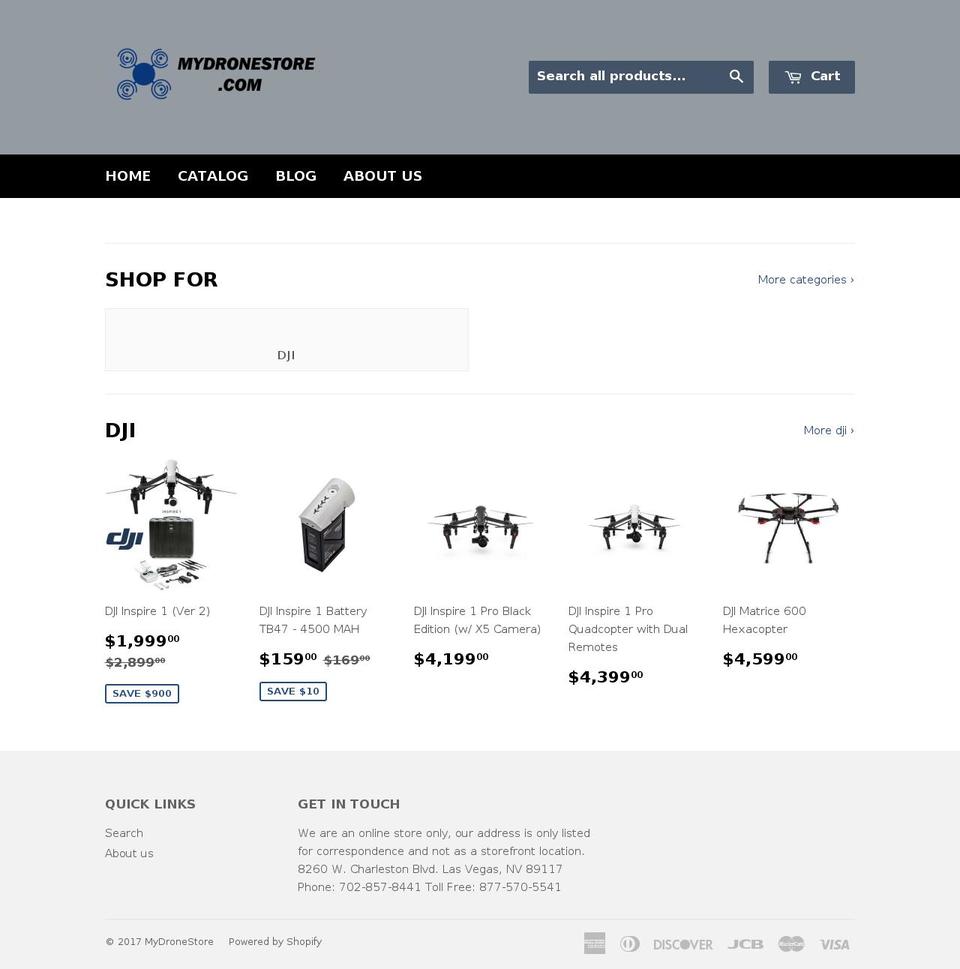 mydronestore.com shopify website screenshot
